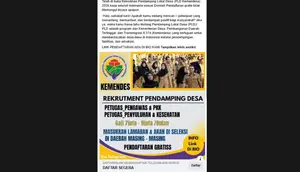 Cek Fakta: Tidak Benar Link Pendaftaran Pendamping Lokal Desa 2026 Lewat Telegram
