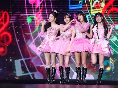 Grup K-Pop Red Velvet saat konser bertajuk Red Velvet 4th Concert: R to V in Jakarta di ICE BSD, Tangerang, Banten, Sabtu (20/5/2023). (Liputan6.com/JohanTallo)