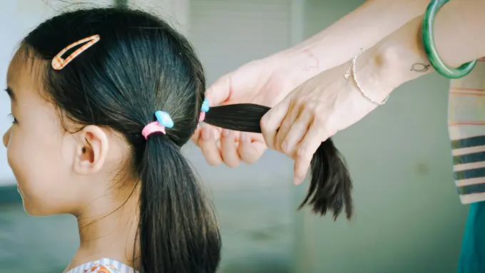 Ilustrasi jepit rambut anak