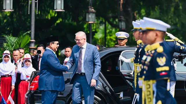 Prabowo Sambut Kunjungan Anthony Albanese di Istana Merdeka Jakarta