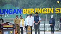 Presiden Joko Widodo (Jokowi) meresmikan Bendungan Beringin Sila yang terletak di Desa Motong Kecamatan Utan, Kabupaten Sumbawa, Nusa Tenggara Barat (NTB), Kamis (29/12/2022).