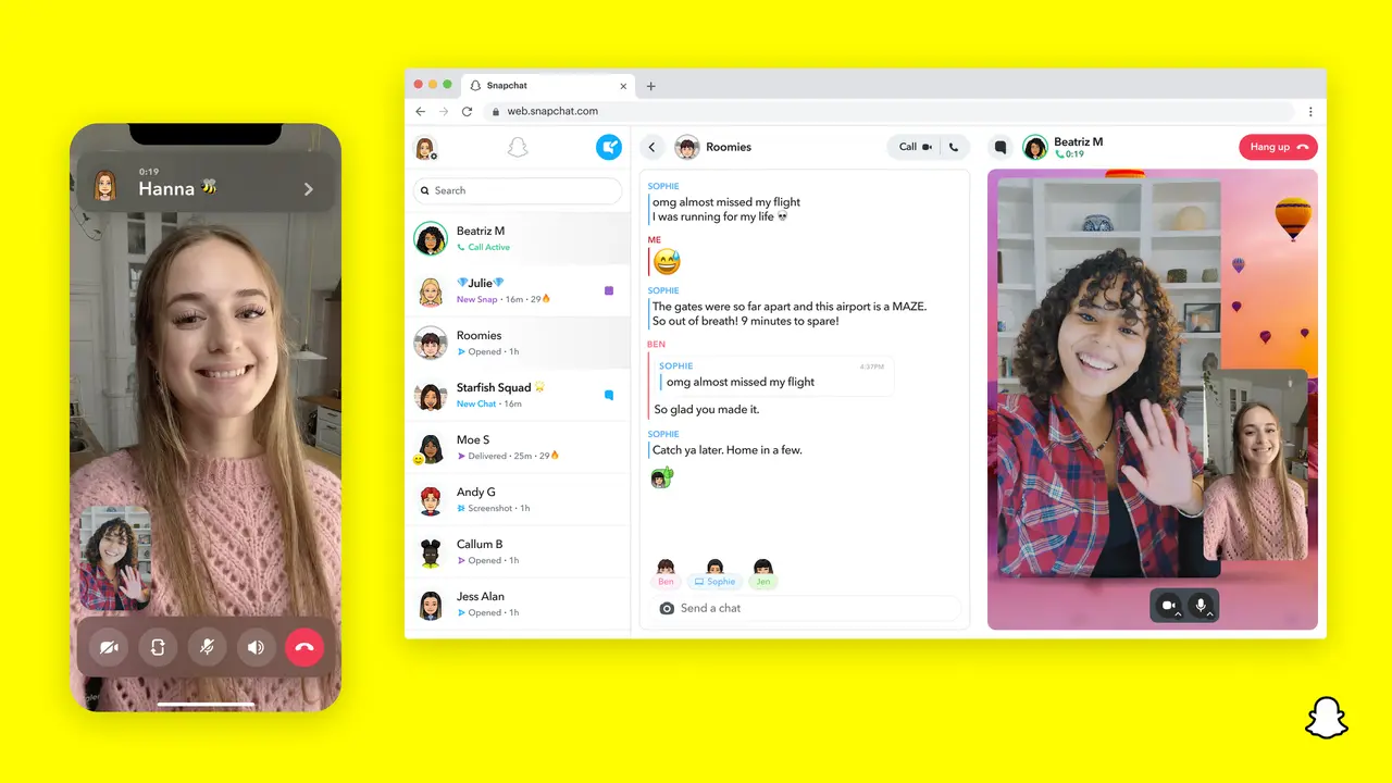 Snapchat for Web (Dok. Snapchat)
