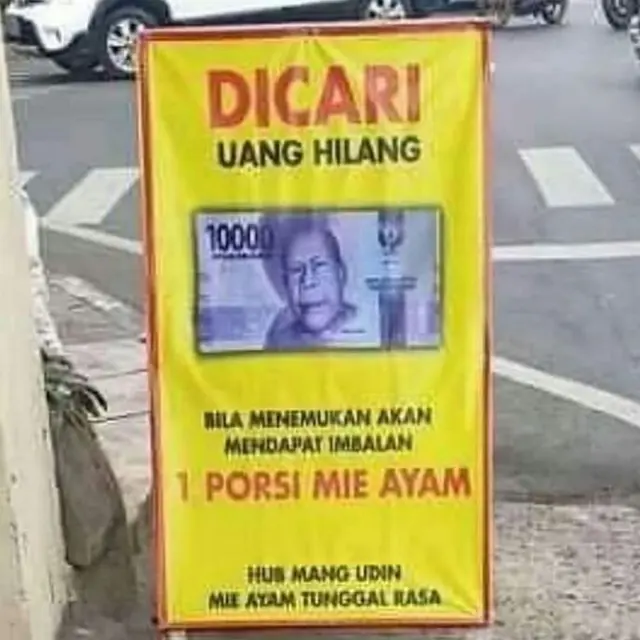 6 Tulisan Nyeleneh di Penjual Mi Ayam Ini Bikin Geleng Kepala