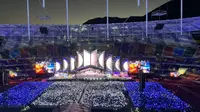 Konser BTS Yet to Come in Busan sukses tembus jutaan penonton. (Source: Weverse)