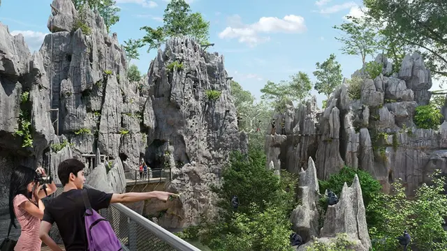 Sepasang kekasih sedang mengunjungi Rainforest Wild Asia (Foto Dok: Mandai Wildlife Reserve)