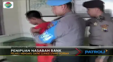 Aliando, wirausahawan yang mengaku sebagai bakal calon gubernur Jawa Tengah menipu nasabah bank di Wonosobo, Jawa Timur.