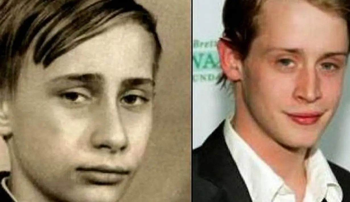 Macaulay Culkin dan Vladimir Putin ketika masih muda. (via diply.com)