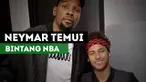 Neymar berkesempatan menemui Kevin Durant dan Draymond Green setelah laga gim kedua NBA Final 2017.