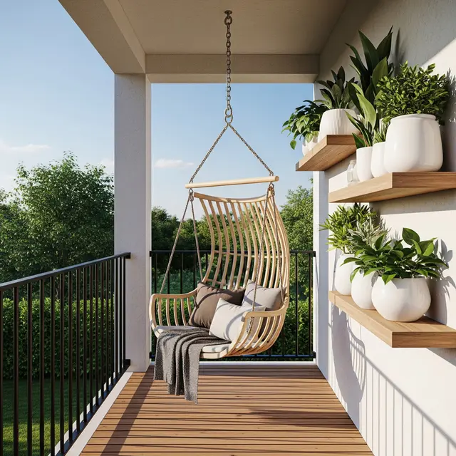 Desain Balkon Rumah Belakang yang Estetik dan Fungsional (Image by Gemini AI)