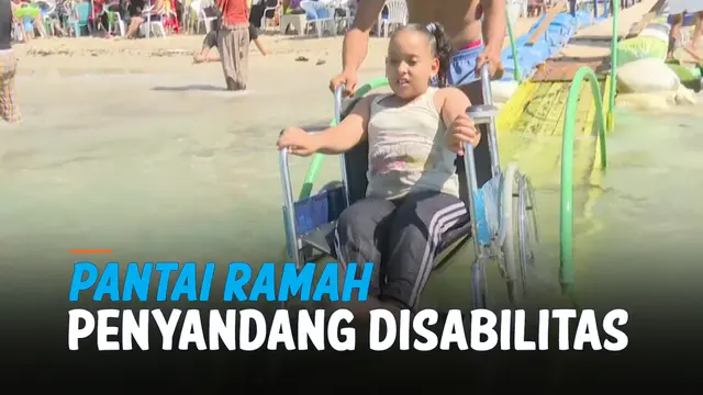 VIDEO: Bergembira di Pantai Ramah Penyandang Disabilitas di Mesir