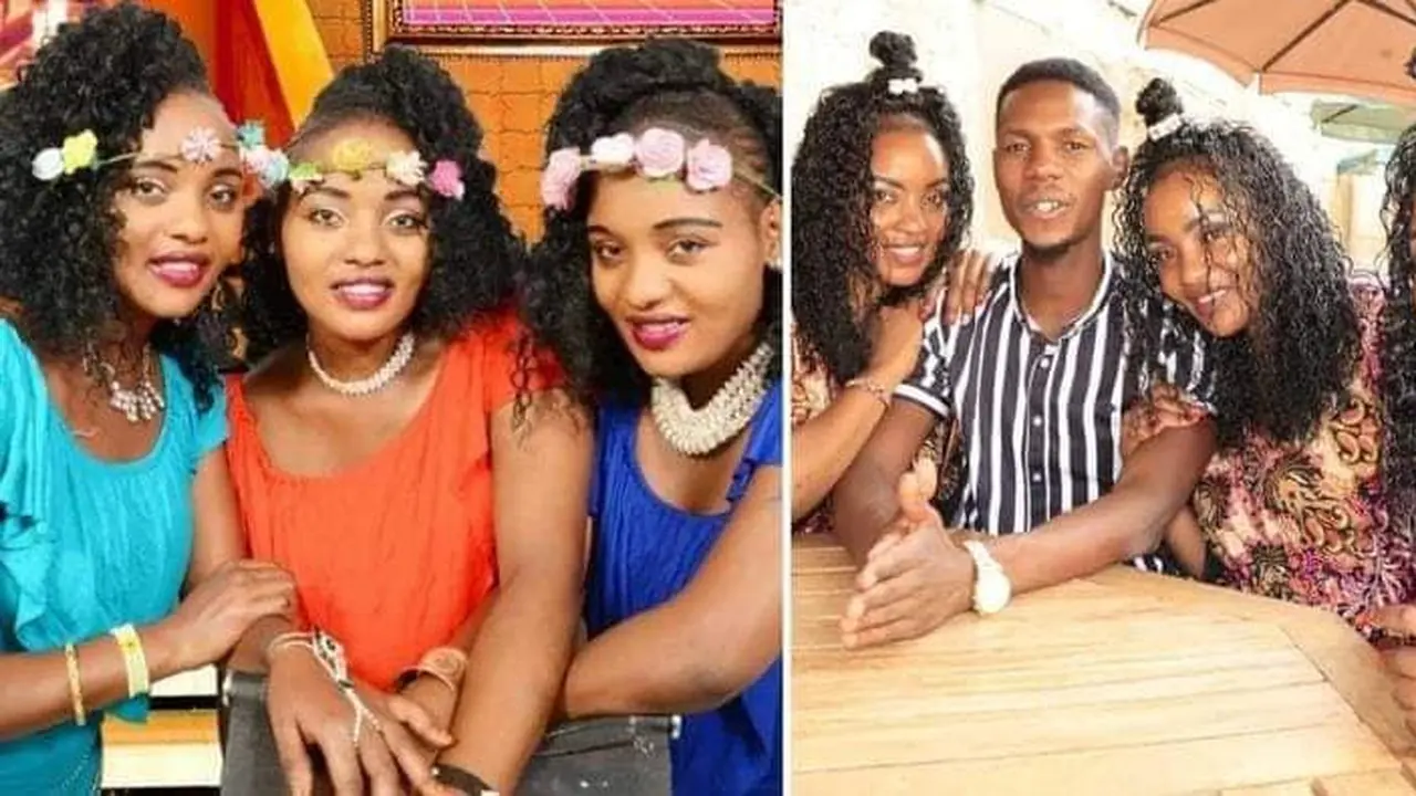 Tiga perempuan kembar asal Kenya