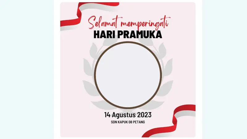 Link Twibbon Hari Pramuka yang diperingati setiap tahunnya pada 14 Agustus.