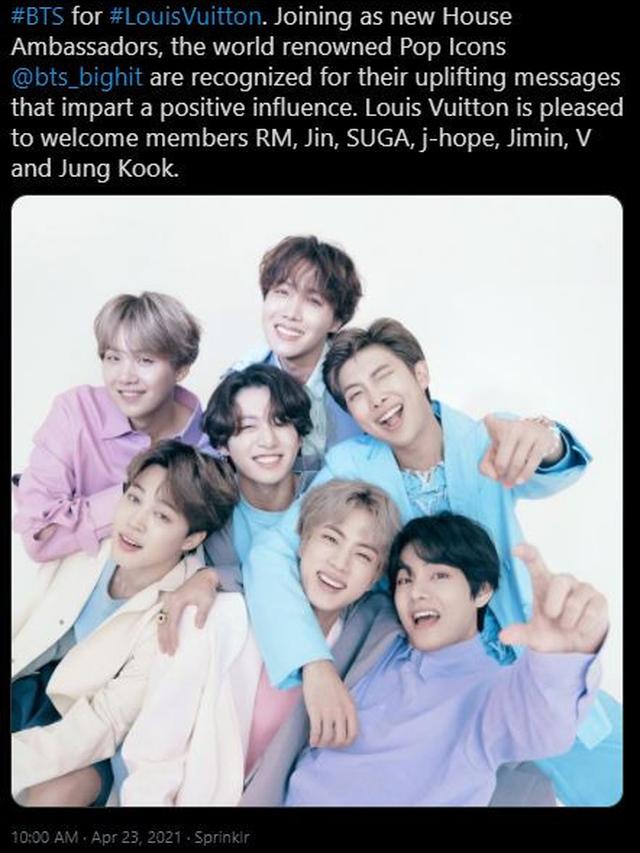 Unggahan Louis Vuitton. (Twitter/ LouisVuitton)