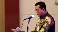 Gubernur Kepulauan Riau Ansar Ahmad saat acara pelantikan&nbsp;Bunda Literasi Kepri Dewi Kumalasari, Selasa (27/9/2022). (Liputan6.com/ Ist)