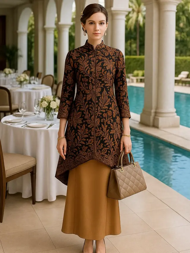 Inspirasi Model Tunik Batik Setelan Rok yang Simpel Tapi Mewah