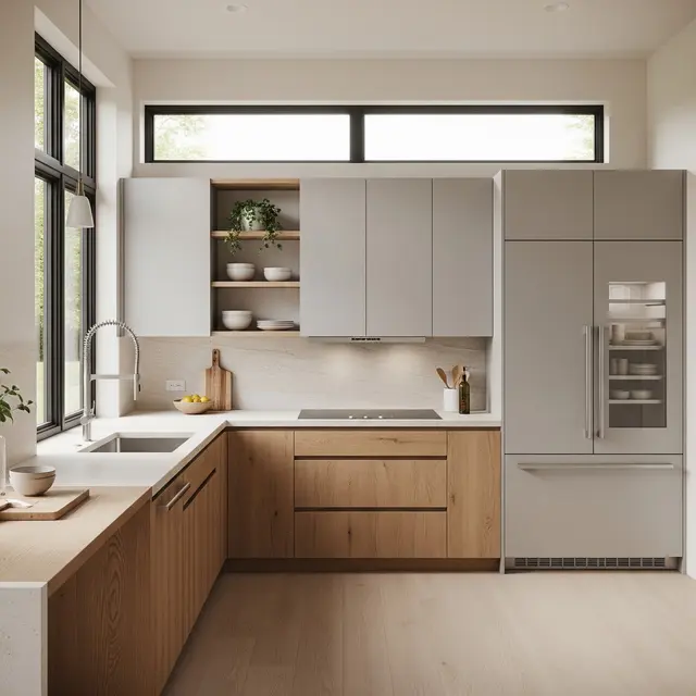 Desain Dapur Minimalis Modern dengan Kitchen Set Letter L