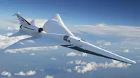 Ilustrasi pesawat supersonik yang dikembangkan NASA. (Lockheed Martin)