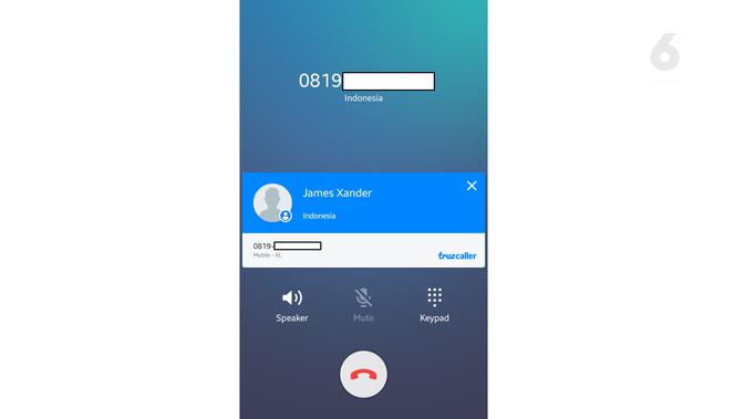 Aplikasi Truecaller mengungkap pemilik nomor telepon di grup WhatsApp STM (Liputan6.com/ Agustin Setyo W)
