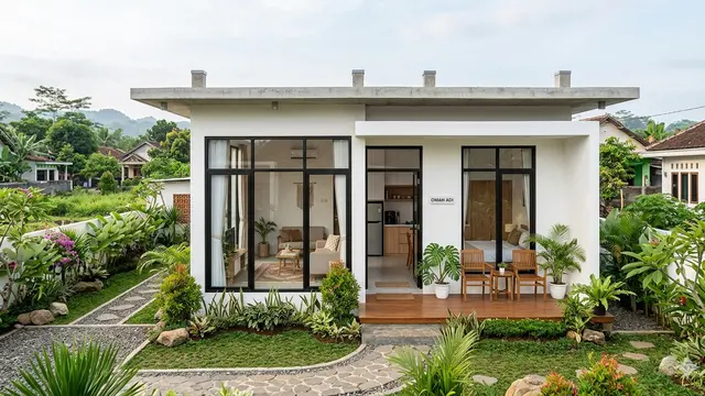 Contoh Rumah Tumbuh 1 Lantai di Desa. Gemini