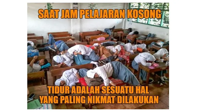 Meme Lucu saat Jam Kosong di Sekolah Ini Bikin Nostalgia