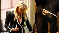 Duh.. Karena Sepatu Copot, `G-String` Istri Gerrard Terlihat