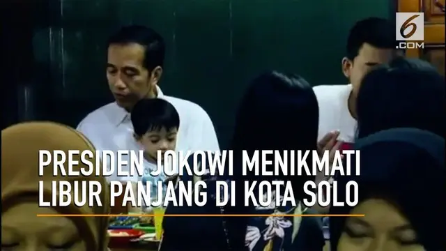 presiden Joko Widodo menghabiskan libur panjang di kota Kelahirannya Surakarta. Selain salat Jumat dan menikmati soto bersama keluarga, Jokowi juga menyapa warga Solo di mall Paragon