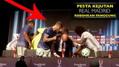 Video pemain Real Madrid membuat pesta kejutan bagi Zinedine Zidane atas kemenangan di Piala Super Eropa 2016