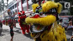 Suasana perayaan Cap Go Meh di kawasan Cideng, Jakarta, Rabu (12/2/2025). (Liputan6.com/Angga Yuniar)