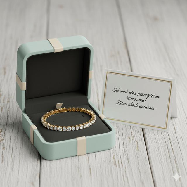 Gelang Emas untuk Hadiah Kelulusan yang Elegan. Gemini