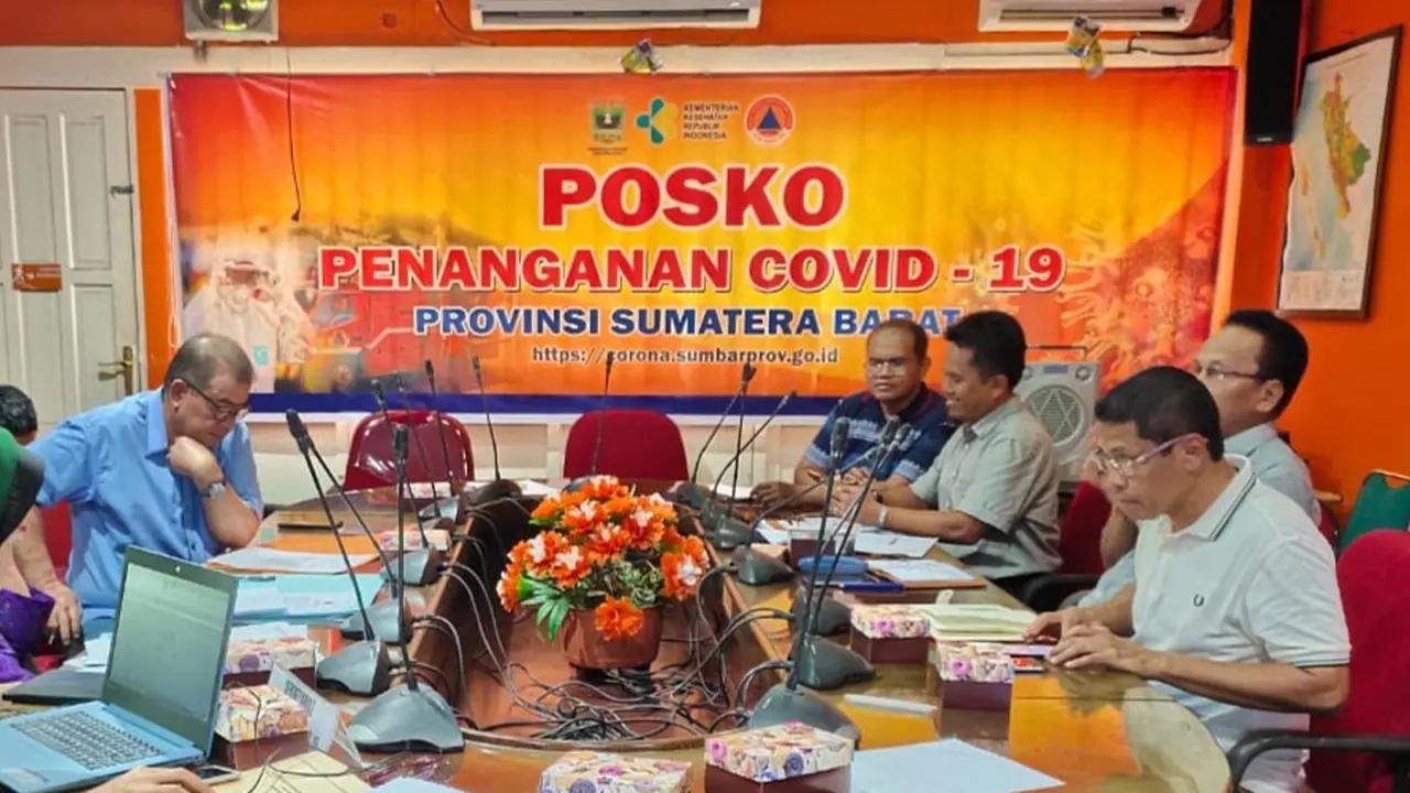 Rapat koordinasi gugus tugas penanganan virus corona Covid-19 Provinsi Sumbar.