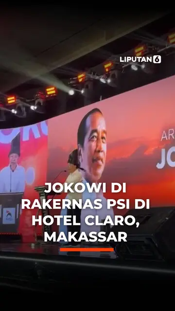 Jokowi di Rakernas PSI di Hotel Claro, Makassar