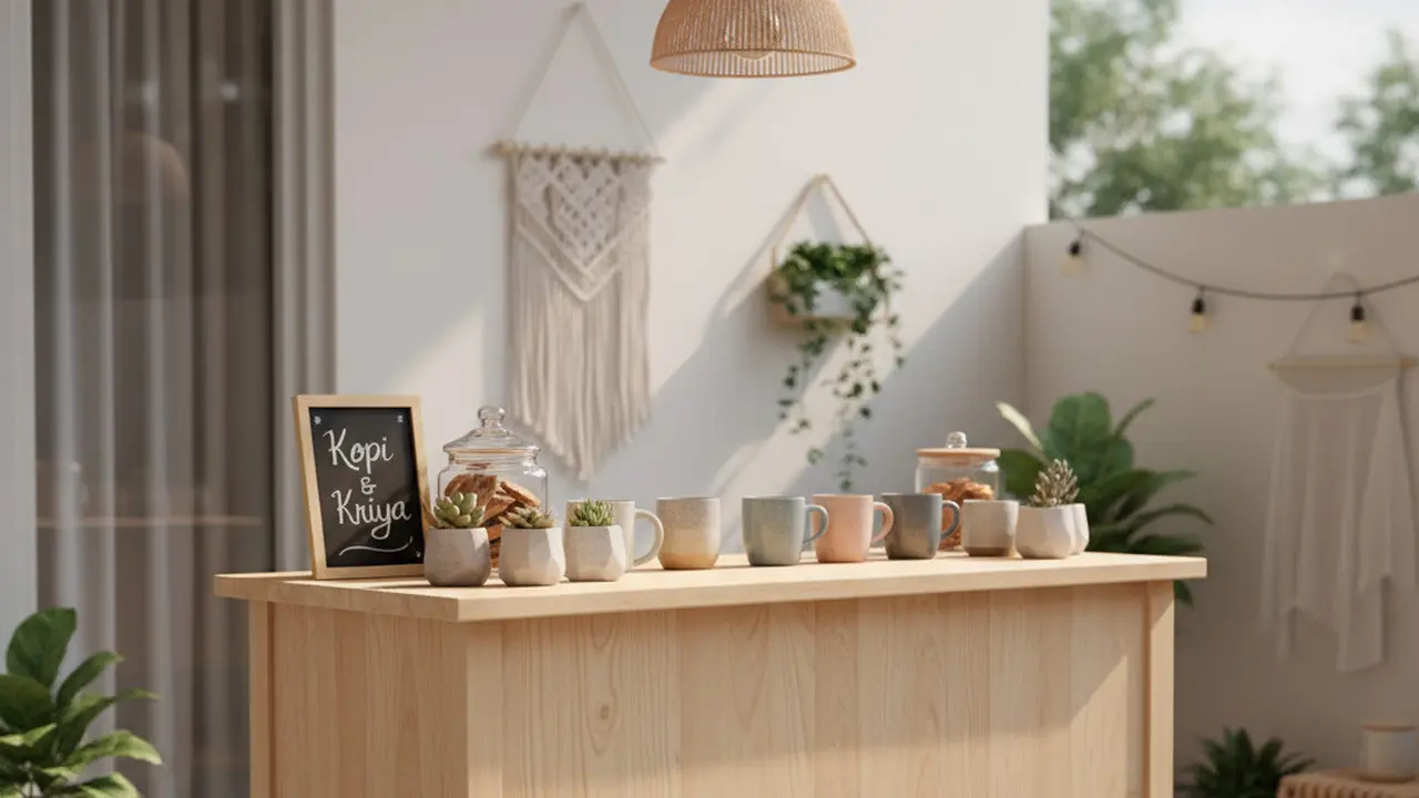 Desain Meja untuk Jualan di Teras Rumah