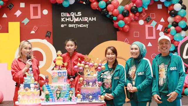 7 Momen Ulang Tahun Putri Ayu Ting Ting Ke-8, Gelar Pesta Bertema Squid Game