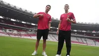 Thom Haye dan Jay Idzes di Stadion Utama Gelora Bung Karno (SUGBK), Jakarta Pusat. (Bola.com/Dok.PSSI).