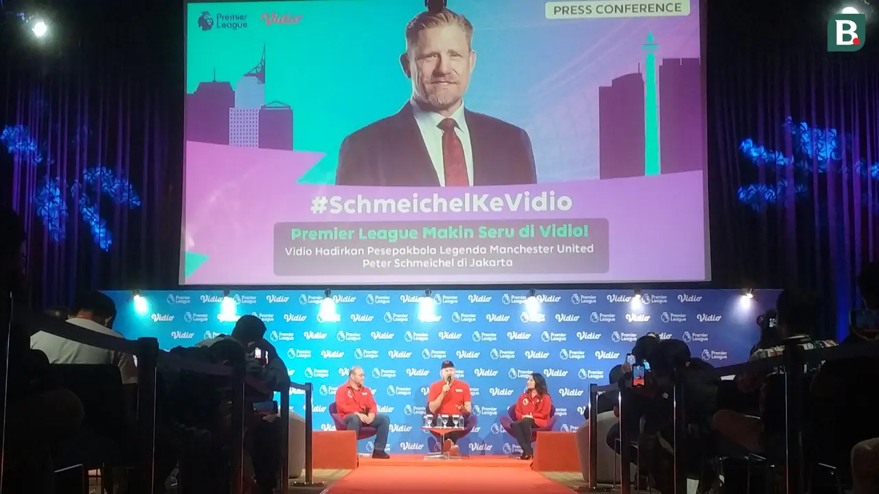 Press Conference Vidio.com dan Peter Schmeichel