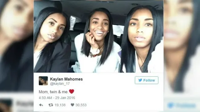 Foto kembar bersama ibunya jadi viral (Twitter/@kaylan_17)