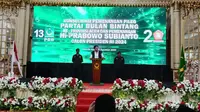 Ketua Umum (Ketum) Partai Bulan Bintang (PBB) Yusril Ihza Mahendra saat menghadiri konsolidasi pemenangan Pileg PBB se-Provinsi Aceh, sekaligus deklarasi Prabowo Subianto calon presiden 2024 di Hotel Amel Convention Hall, Banda Aceh, Jumat malam (11/8/2023). (Dok. Istimewa)