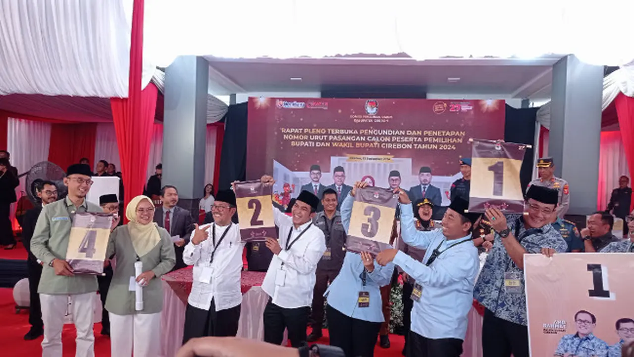 Empat Paslon Bupati dan Wakil Bupati Cirebon Dapat Nomor Urut, Siapa Saja?