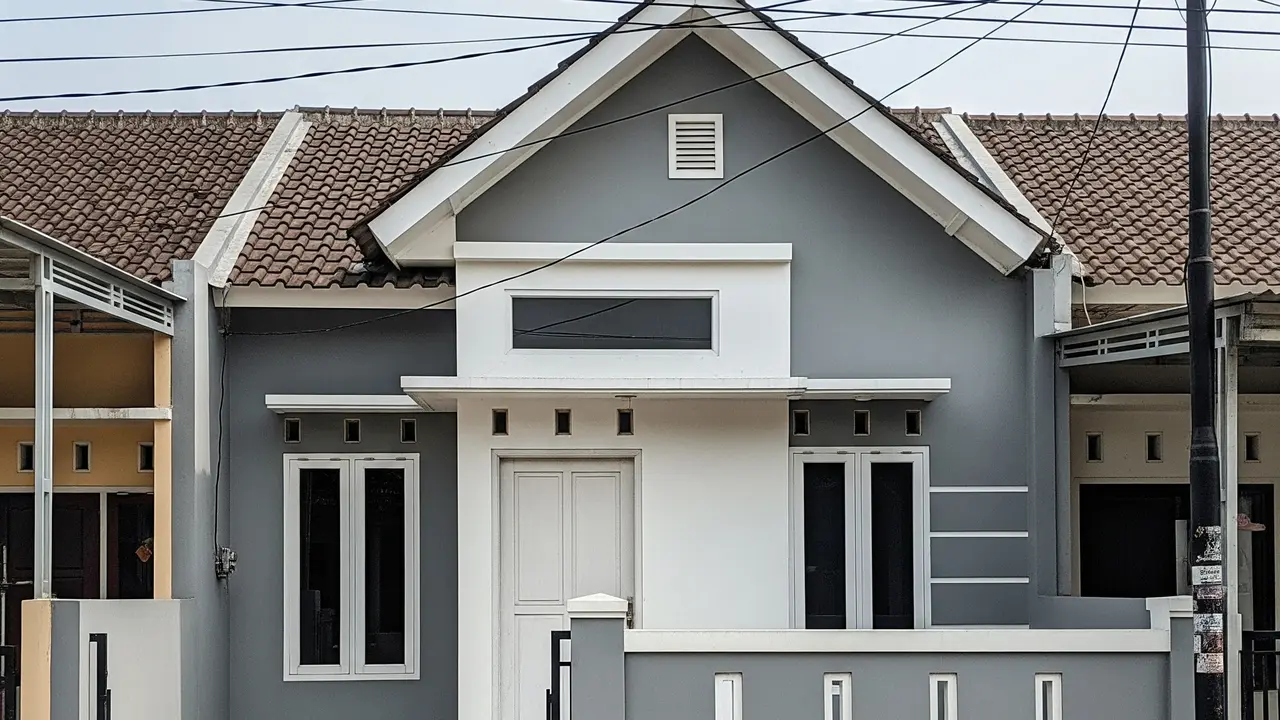 9 Model Rumah Sederhana Warna Abu-abu