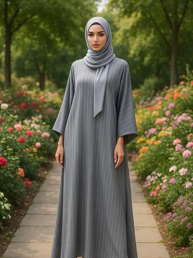 Gamis Kaftan Simple Tapi Terlihat Mewah