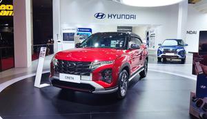Hyundai Creta tampil publik menjelang acara otomotif Indonesia International Motor Show (IIMS) Hybrid 2022. (Otosia.com/Arendra Pranayaditya)
