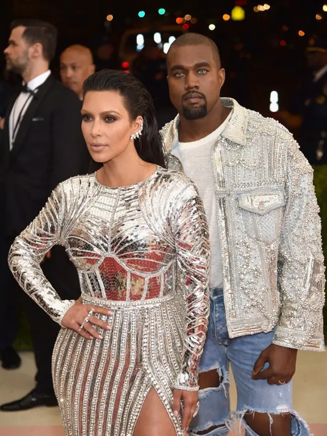 Kim Kardashian dan Kanye West. (AFP/Bintang.com)