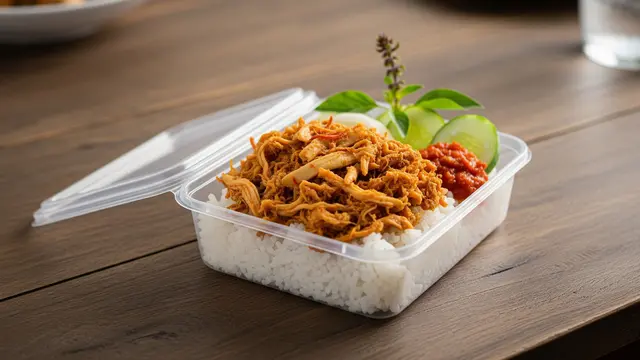 Menu Takjil Nasi Budget Rp10 Ribuan Per Porsi Nasi Ayam Suwir Porsi Kecil