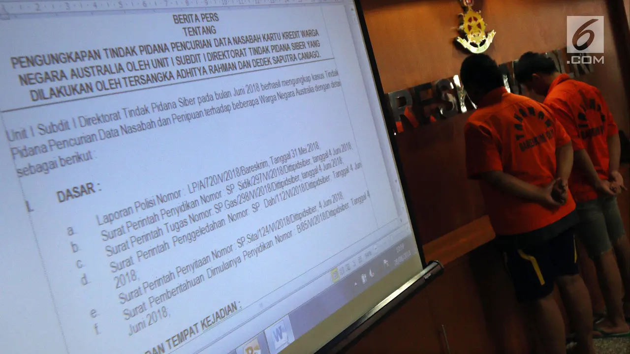 Bareskrim Polri Ringkus Pelaku Pencurian Data Nasabah Warga Australia