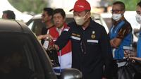 Menteri Energi dan Sumber Daya Mineral (ESDM) Arifin Tasrif mengunjungi beberapa SPBU di jalur mudik wilayah Jawa Tengah bersama Direktur Utama PT Pertamina (Persero) Nicke Widyawati dan Gubernur Jawa Tengah Ganjar Pranowo, Rabu (19/4)