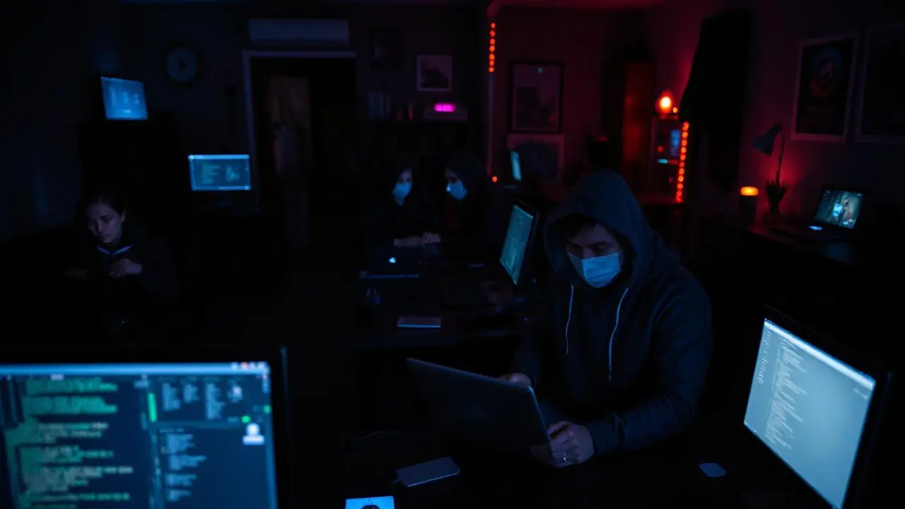 Ilustrasi peretas atau cyber hacker internet atau kripto. (Foto by AI)