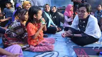 Menkeu Sri Mulyani kunjungi korban Gempa Lombok (Foto:Facebook Menkeu Sri Mulyani)
