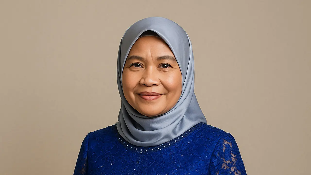 Gamis Brokat Warna Bold yang Tetap Classy untuk Ibu-ibu agar Tampak Lebih Muda (Image by ChatGPT)