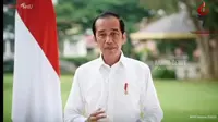 Presiden Jokowi menyampaikan nasihat dan sambutannya dalam perayaan HUT GMNI ke-67. (Istimewa)