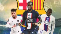 Barcelona - Juan Bernat, Renato Sanches, Nordi Mukiele (Bola.com/Adreanus Titus)